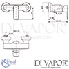 Ideal Standard Connect Air Concept Air Exposed Grey Shower Mixer Dimensions